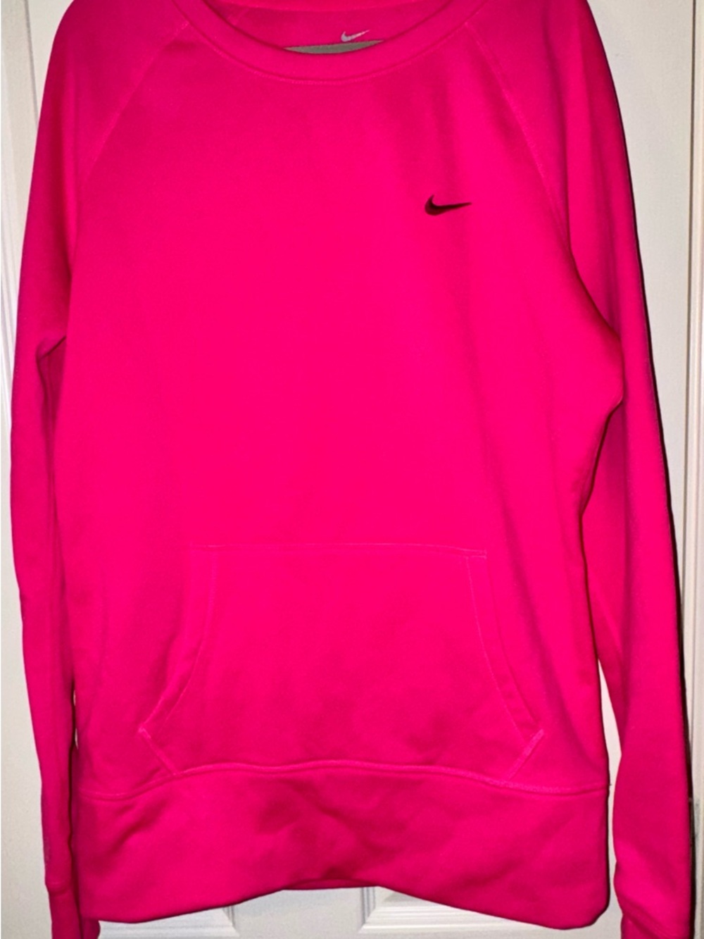 Nike Hot Pink Therma-Fit Sweatshirt with Silver Swoosh